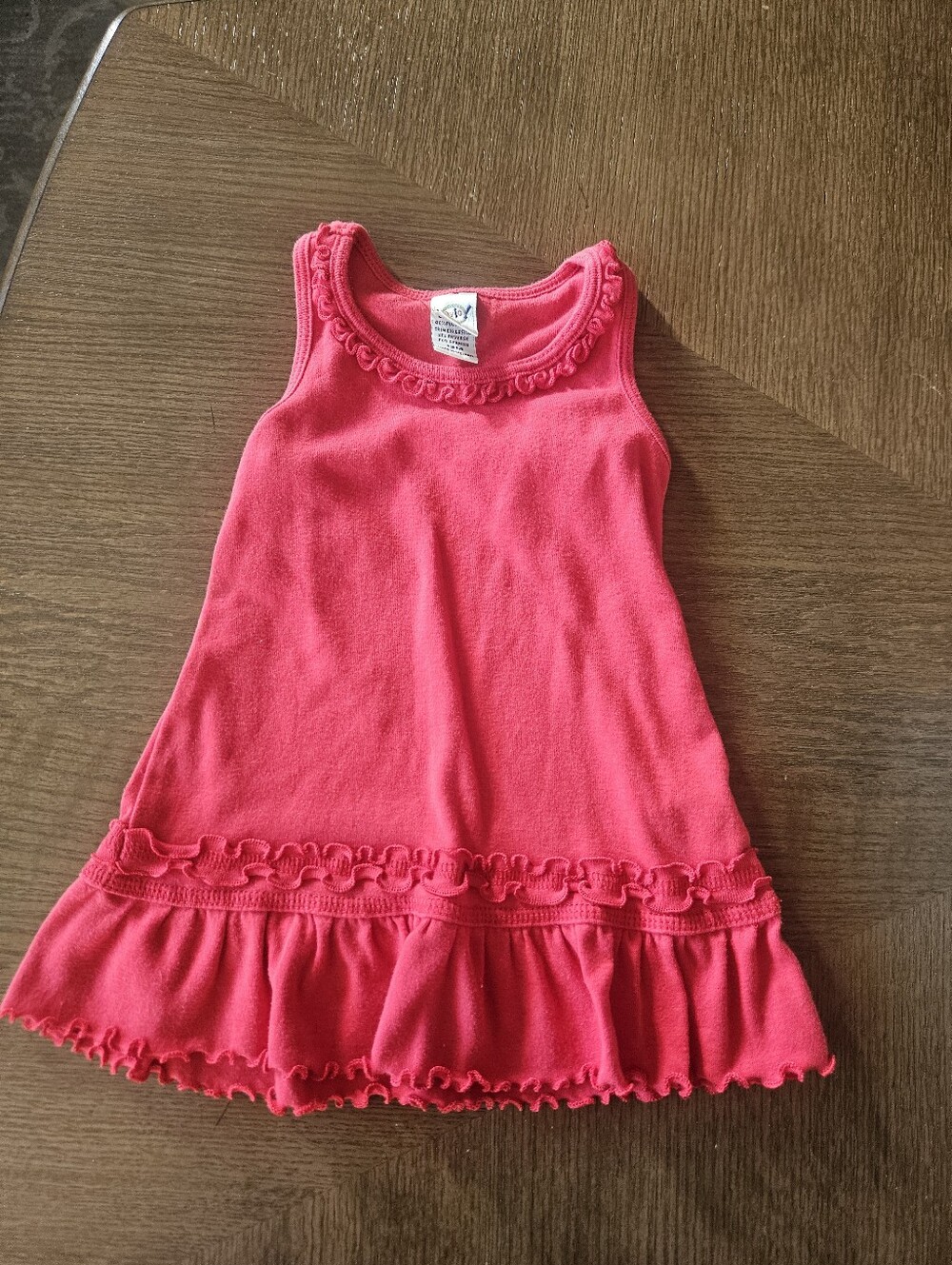 Kavio Infant Ruffled Neckline Tank Size 12 months in Red